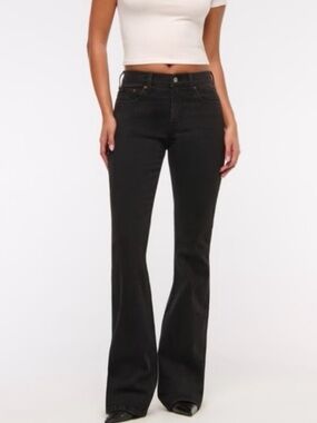 Abercrombie & Fitch Black Bootcut Mid Rise Jeans Size 33